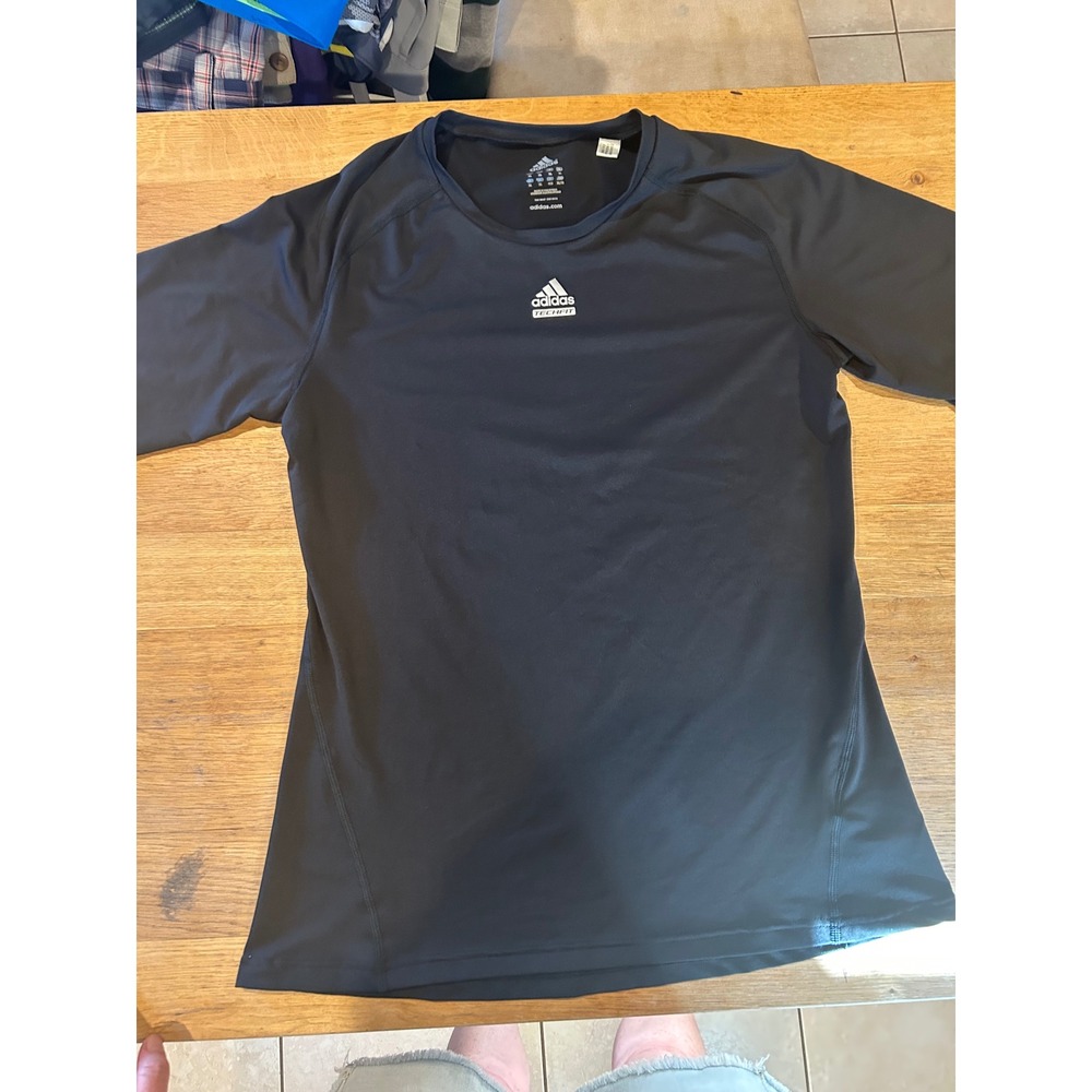 Adidas Techfit Climalite Mens XL Black Compression Shirt P92281 Short Sleeve